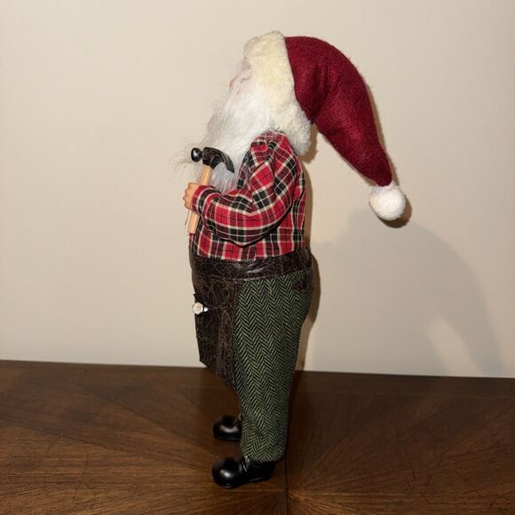Santa Figure With Toy Soldier Hammer Screws + Apron Gift 16” - Picture 2 of 10